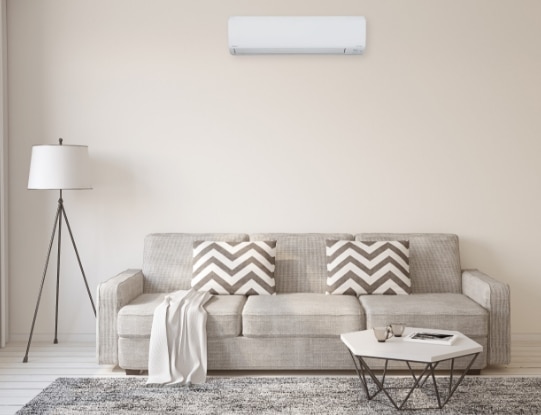 Living room with Daikin product on wall